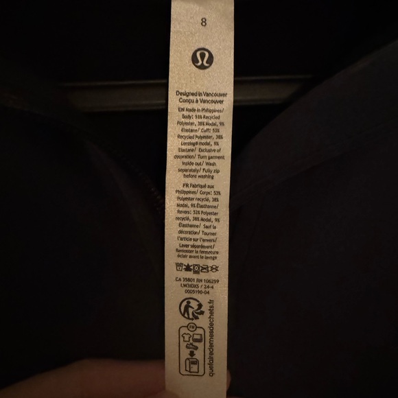 Lululemon Women’s SoftStreme Half Zip Pullover Black Sz 8 NWOT - Picture 3 of 4